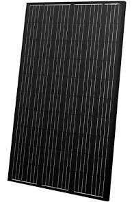 Tất cả màu đen 290w màu đen tấm pin mặt trời PV đơn tinh thể tấm pin mặt trời nhẹ