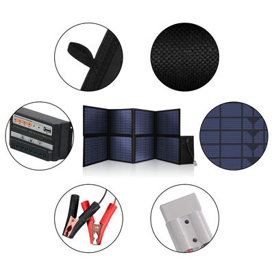 Các tấm pin mặt trời gấp đơn tinh thể 120W với khung khoan hoàn hảo cho cắm trại ngoài trời