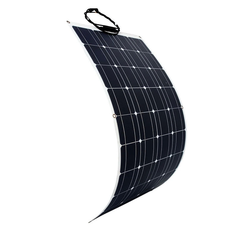 Đèn nhẹ và dễ cài đặt 100w 12v tấm pin mặt trời bán linh hoạt cho tàu xe hơi